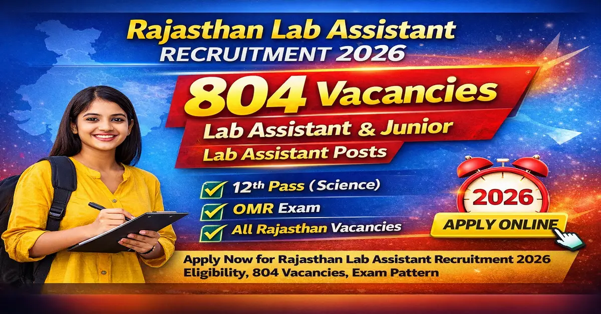 Rajasthan Lab Assistant Recruitment 2026