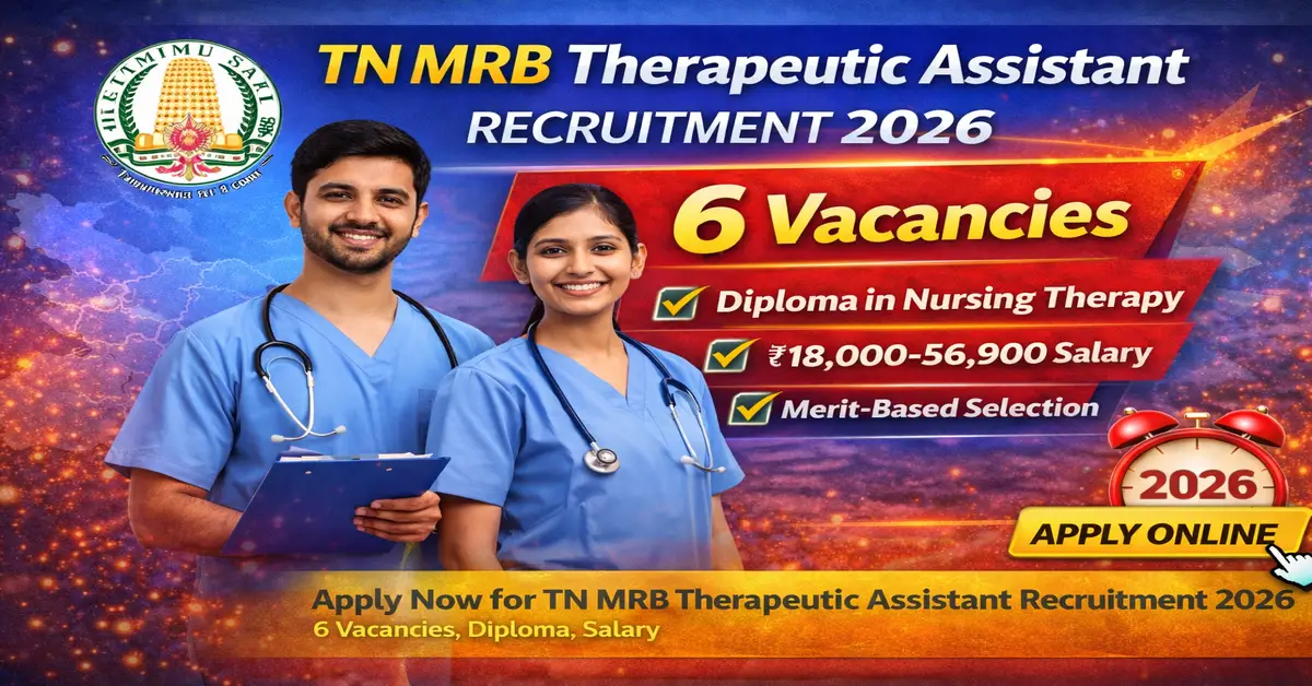 TN MRB Therapeutic Assistant Recruitment 2026