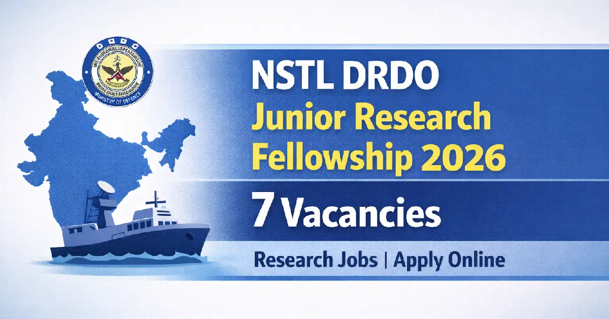 NSTL DRDO Junior Research Fellowship Recruitment 2026