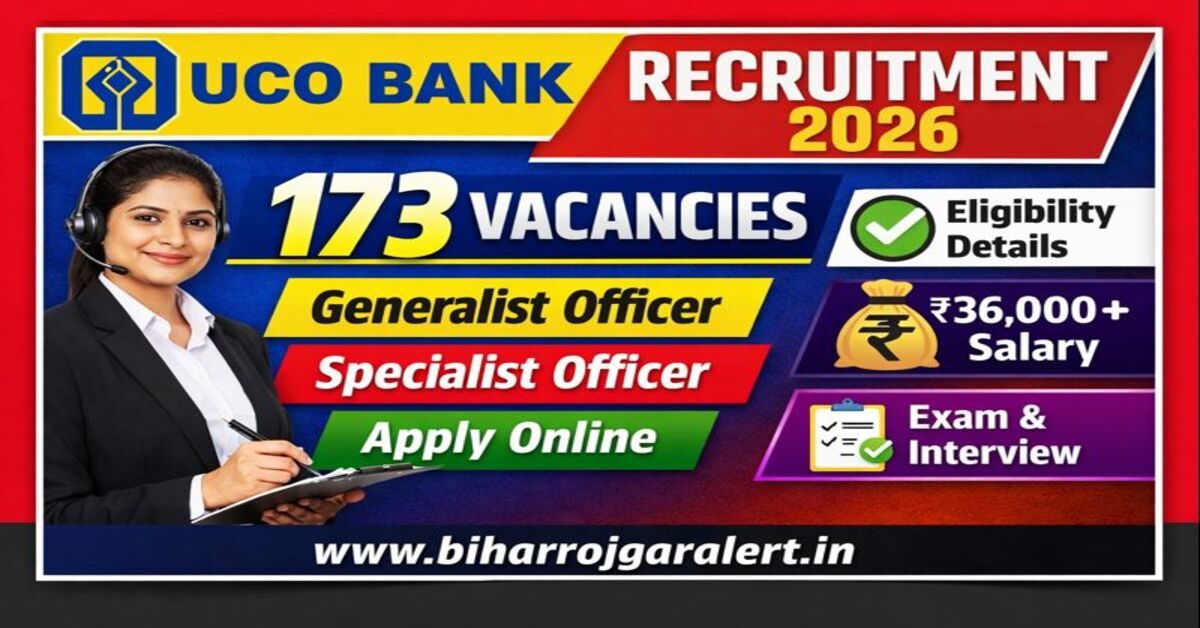 UCO Bank Generalist & Specialist 173 Vacancy 2026