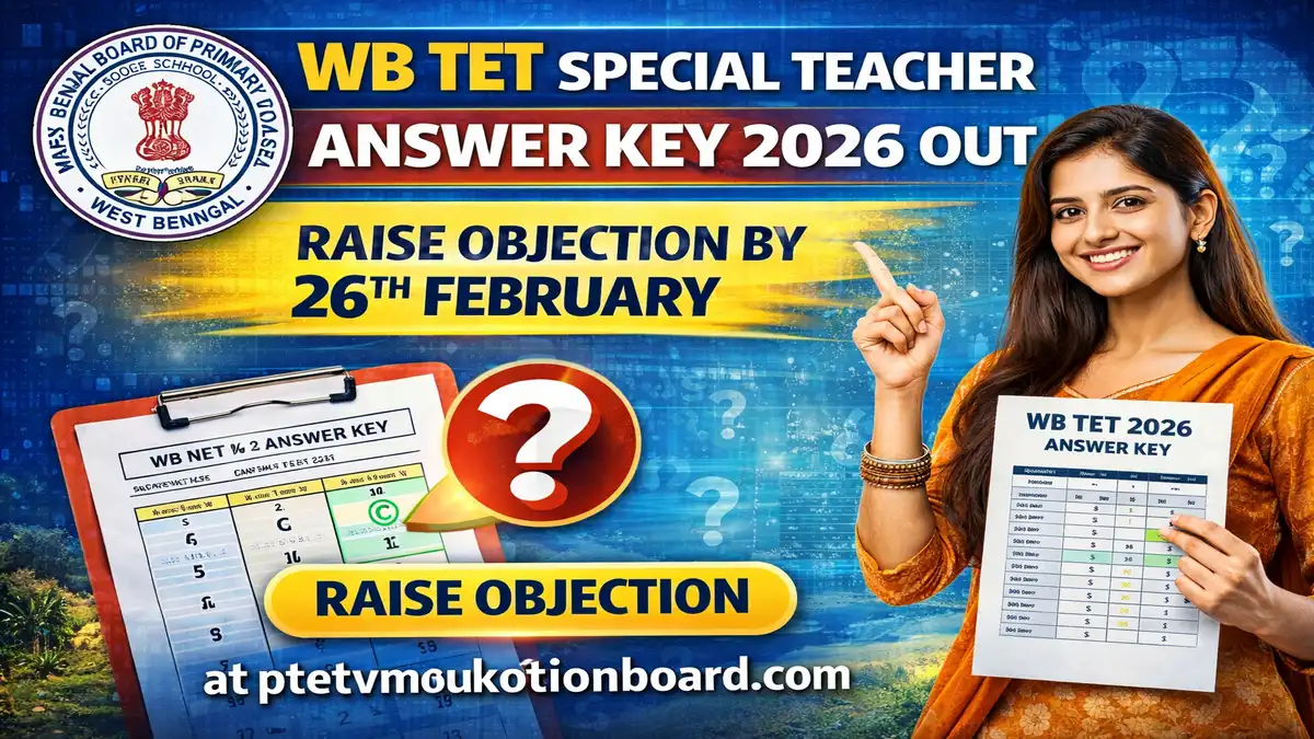WB TET Special Teacher Answer Key 2026