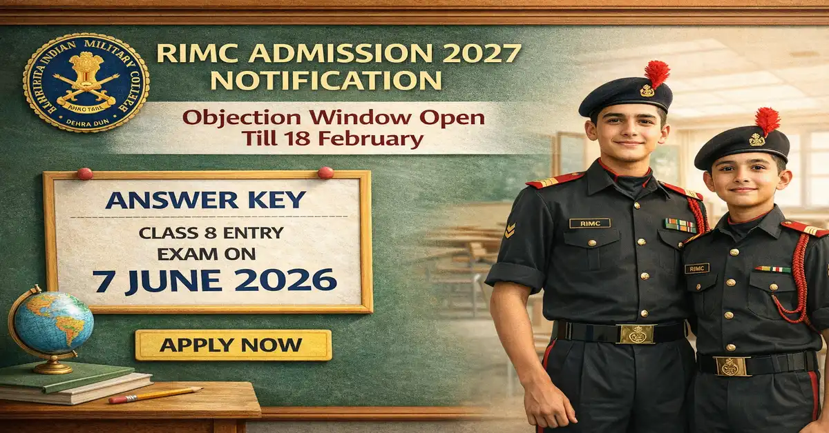 RIMC Admission 2027 Notification