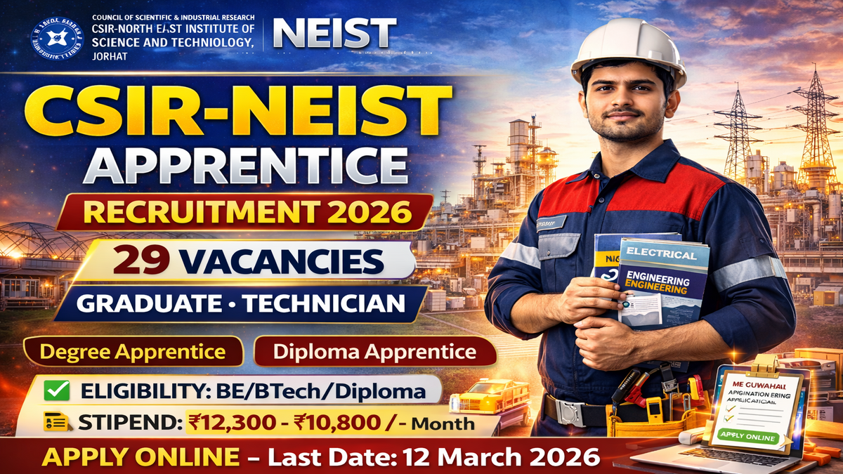 CSIR-NEIST Apprentice Recruitment 2026