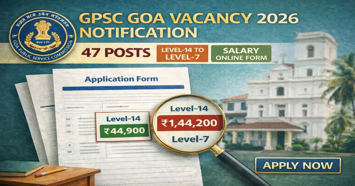 GPSC Goa Vacancy 2026 Notification