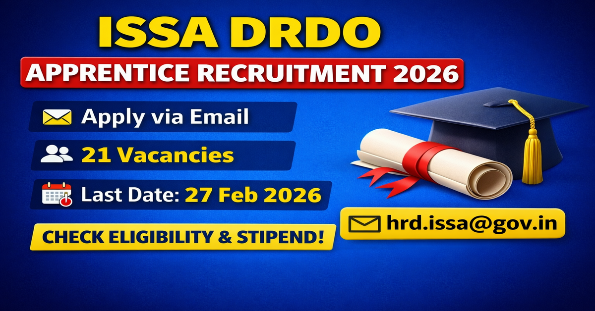 ISSA DRDO Apprentice Recruitment 2026