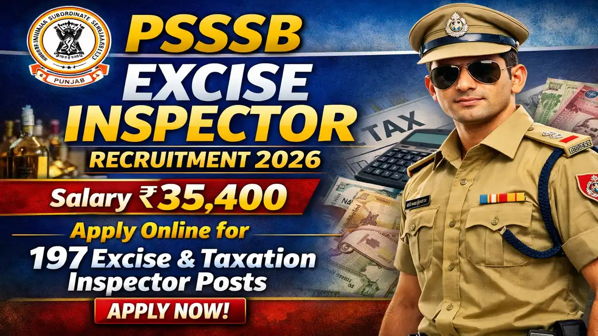 PSSSB Excise Inspector Recruitment 2026