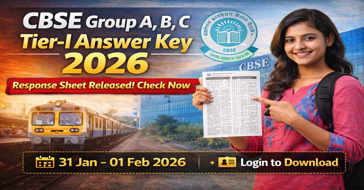 CBSE Group A ,B ,C Tier-I Answer Key 2026