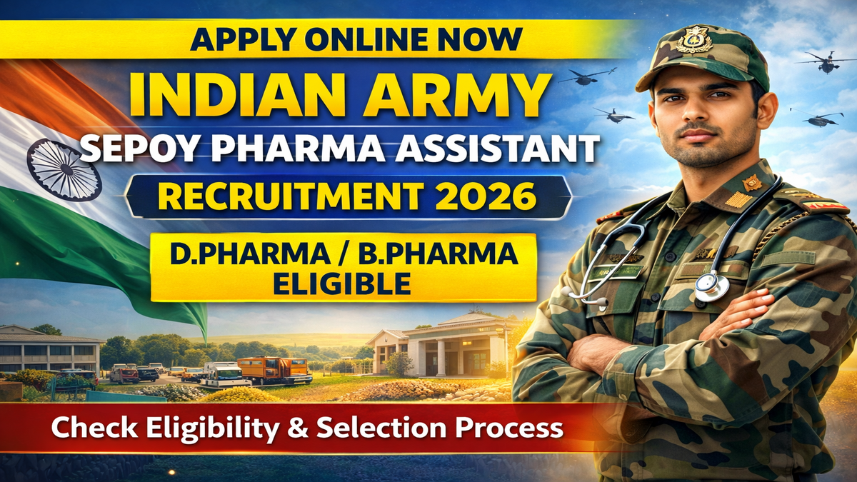 Indian Army Sepoy Pharma Assistant Recruitment 2026