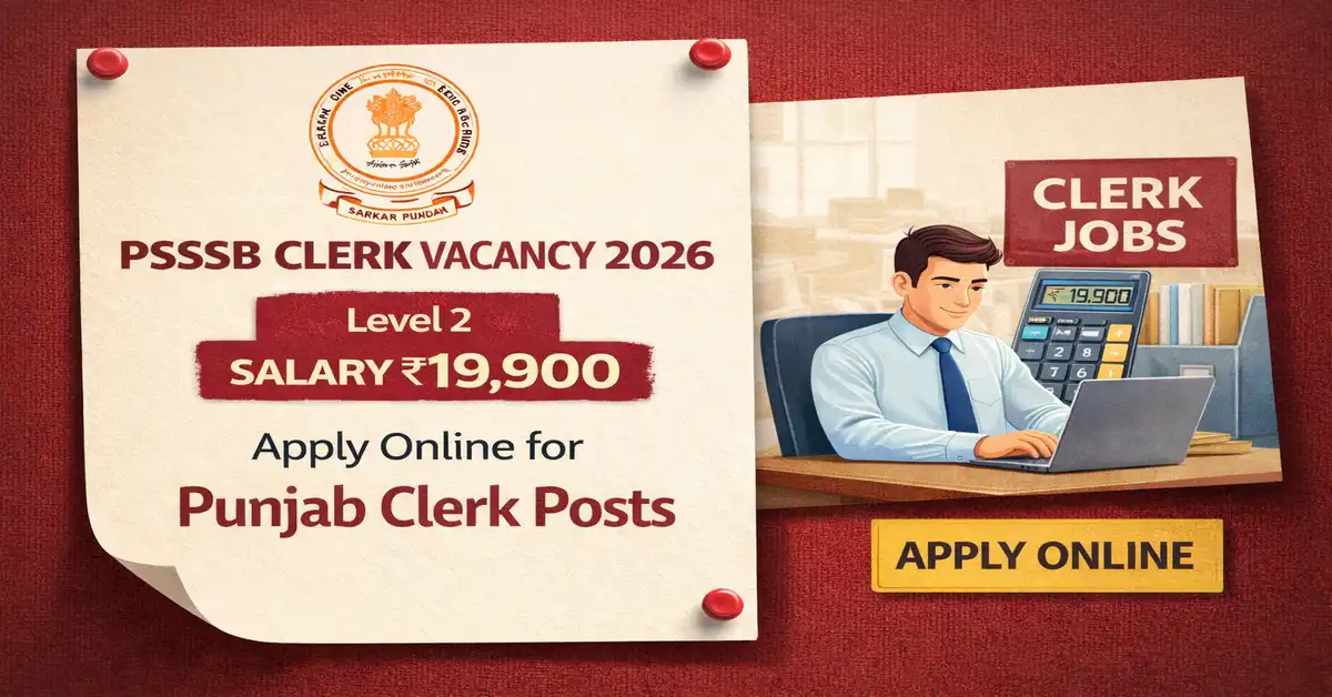 PSSSB Clerk Vacancy 2026