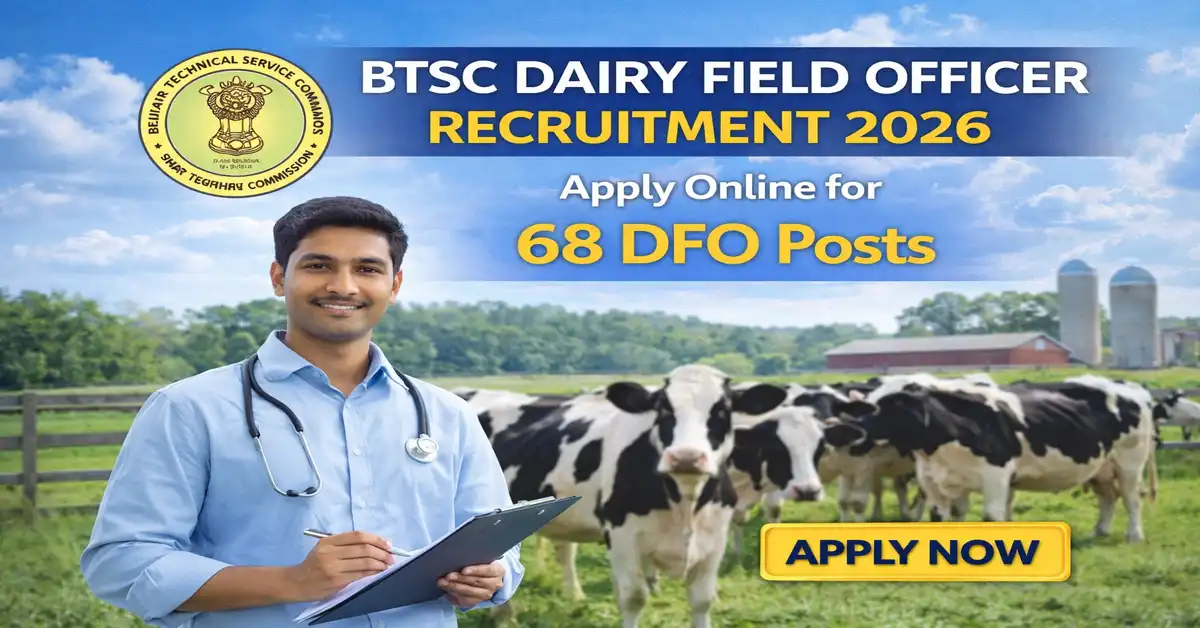 BTSC Dairy Field Officer Recruitment 2026