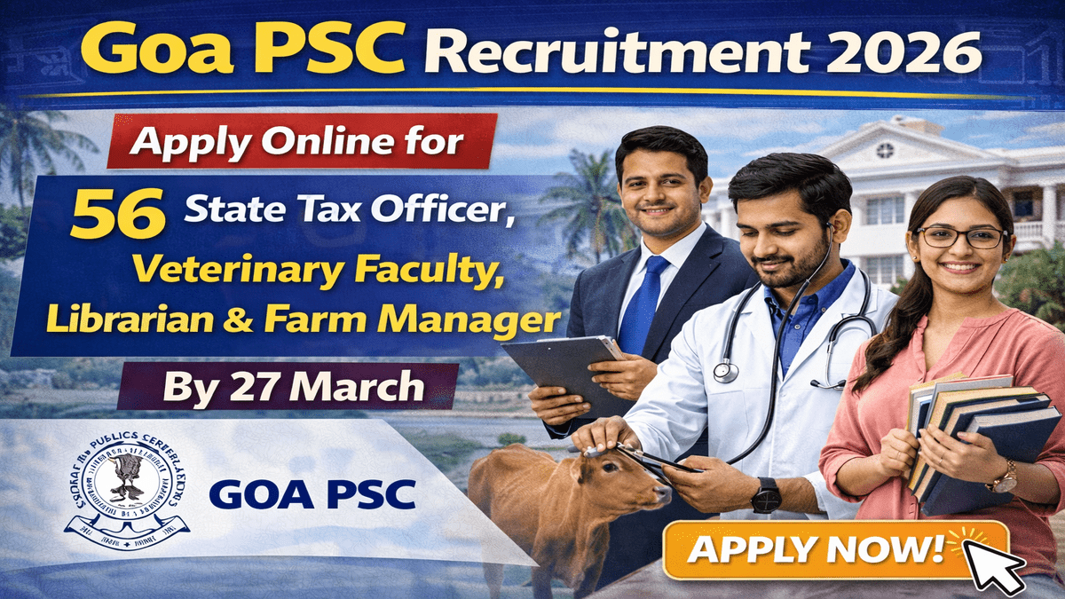 Goa PSC Recruitment 2026