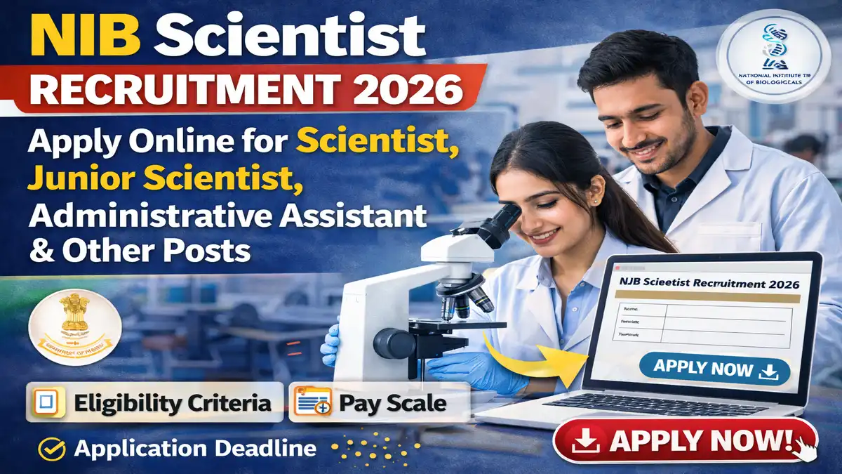 NIB Scientist Recruitment 2026