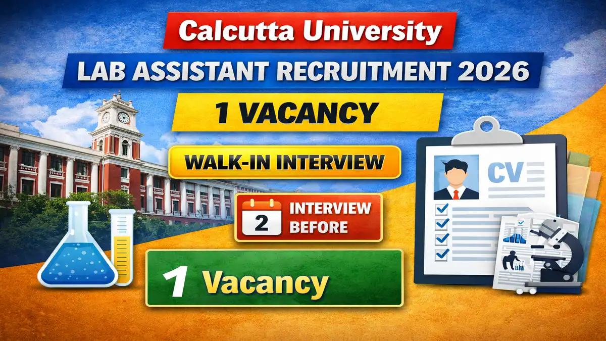Calcutta University Lab Assistant Recruitment