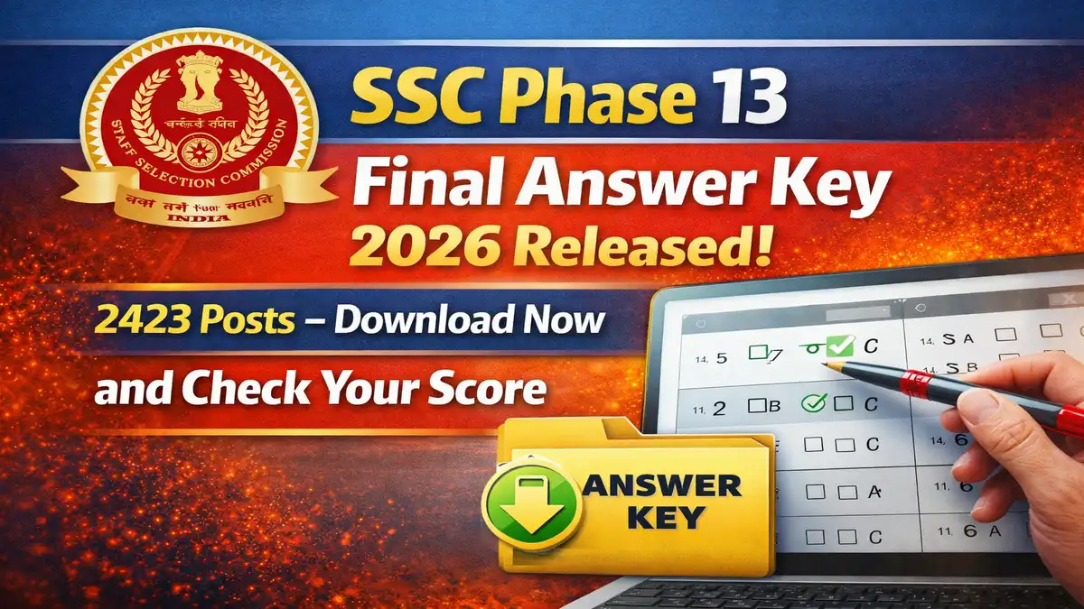 SSC Phase 13 Final Answer Key 2026