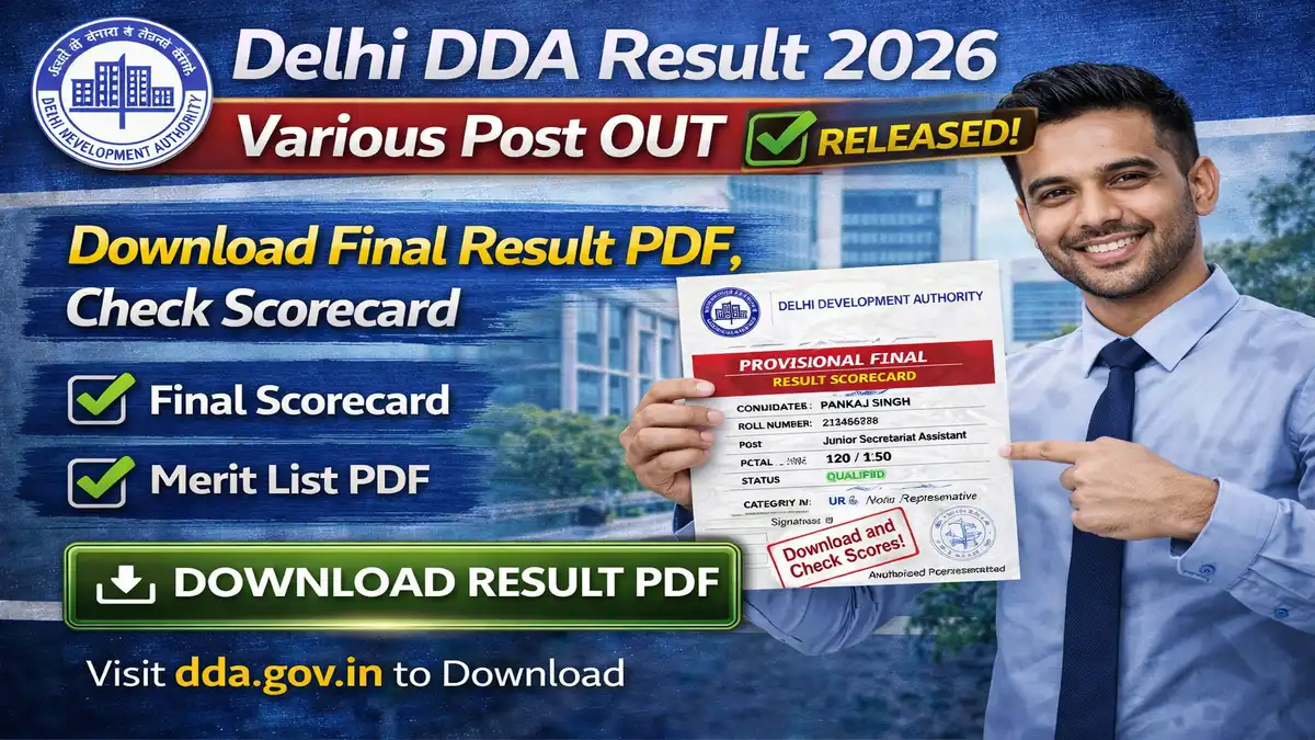 Delhi DDA Result 2026