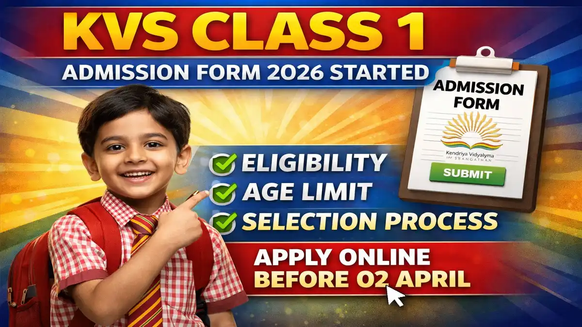 KVS Class 1 Admission Form 2026