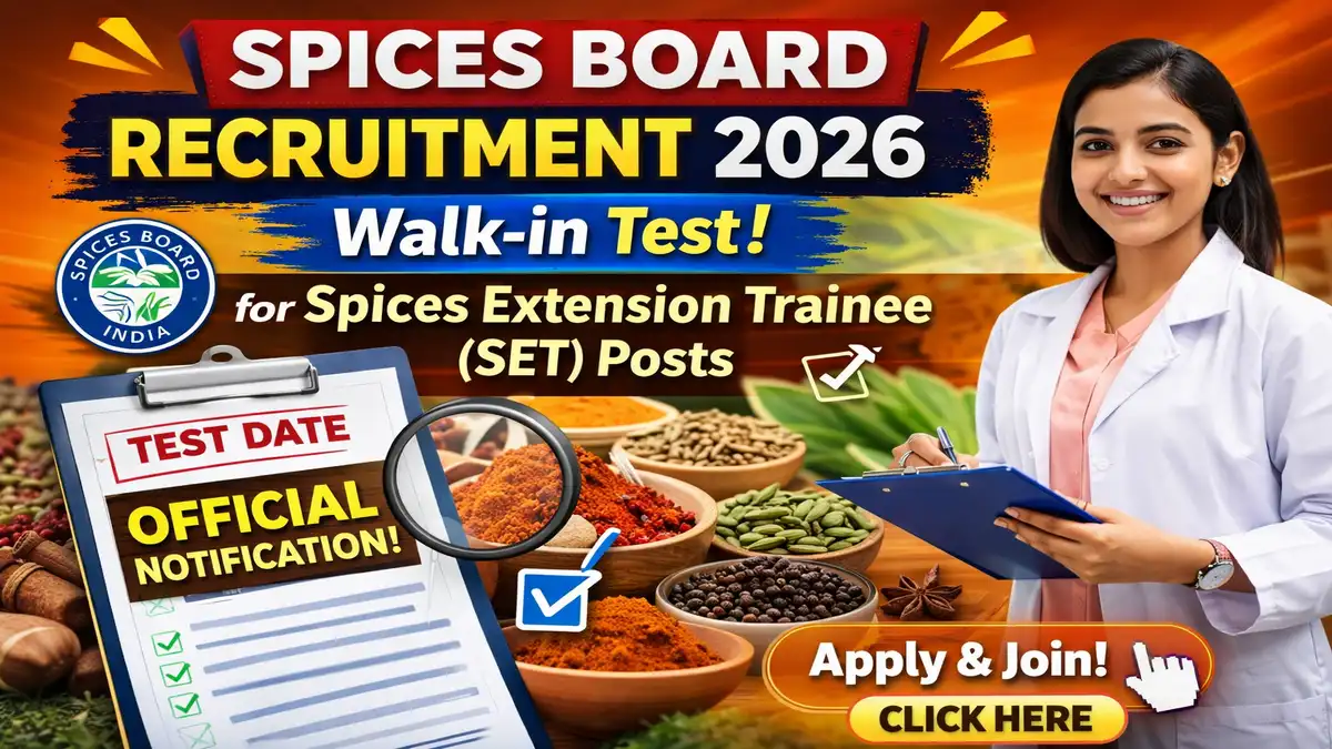 Spices Board Recruitment 2026