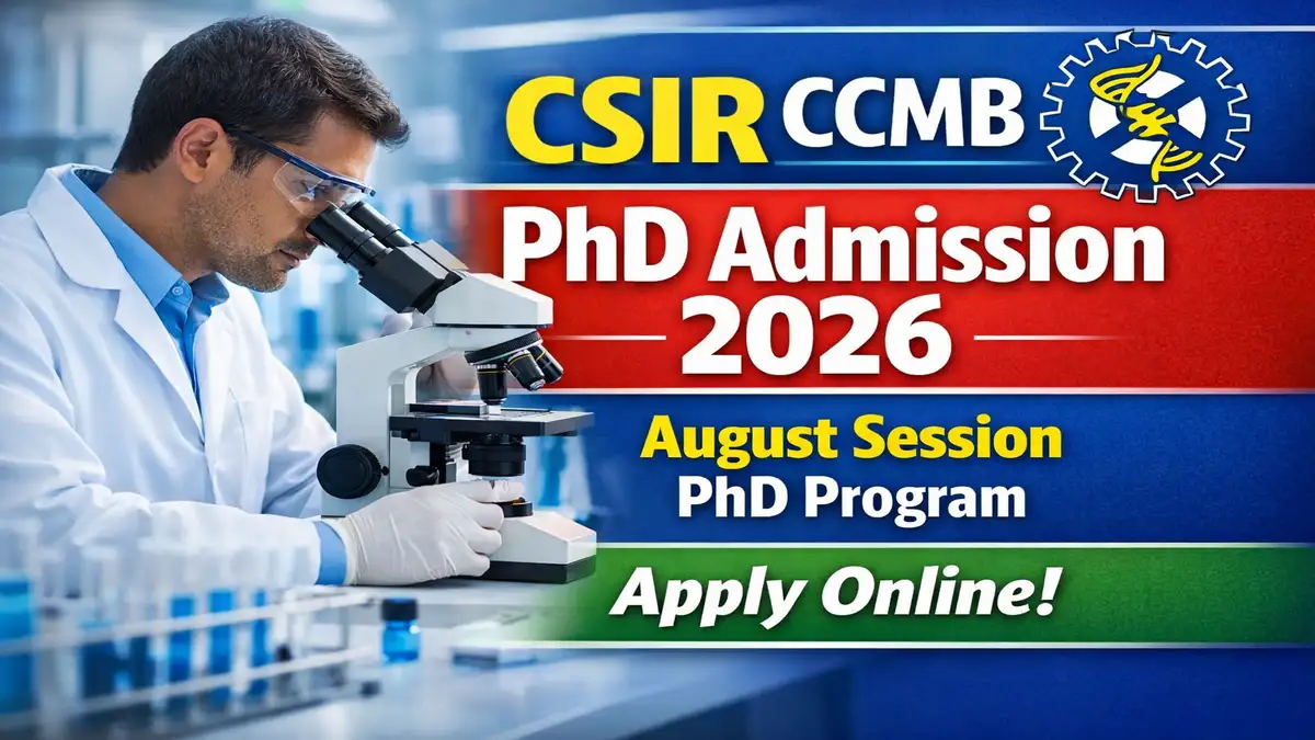CSIR CCMB PhD Admission 2026