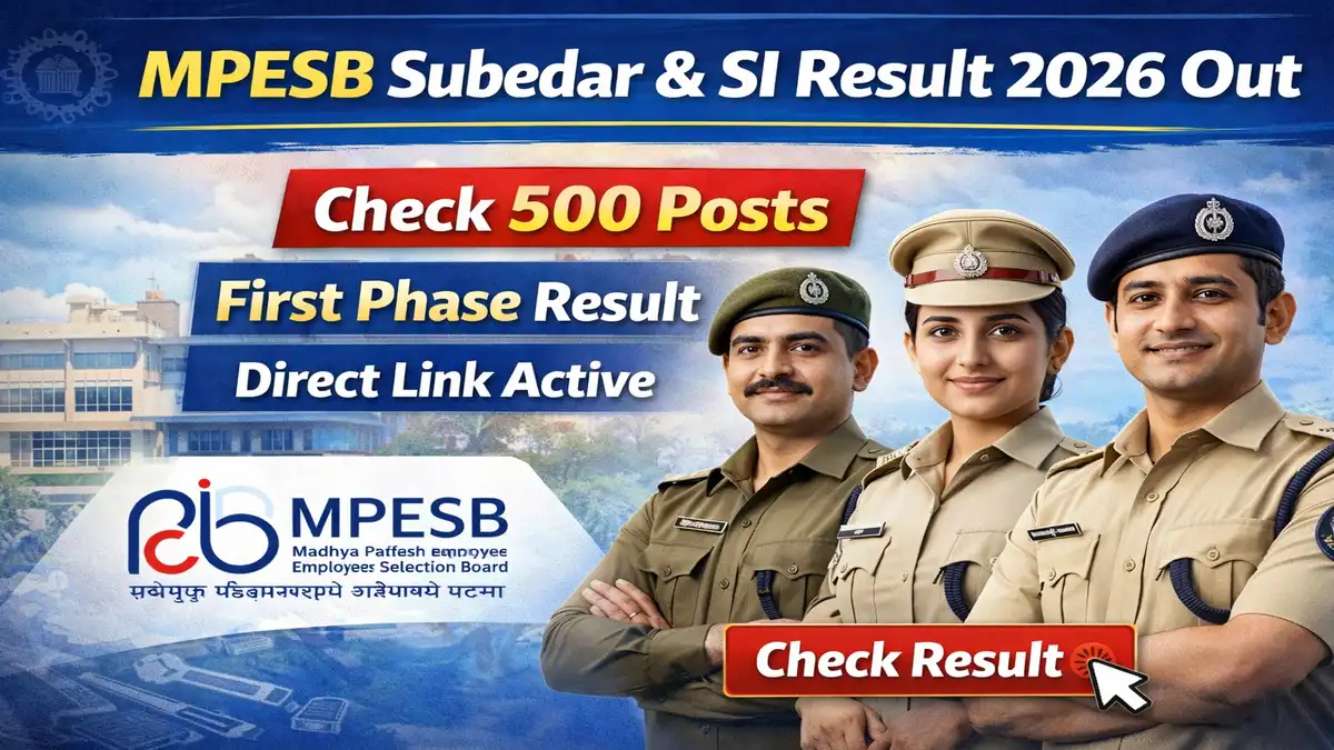 MPESB Subedar & SI Result 2026