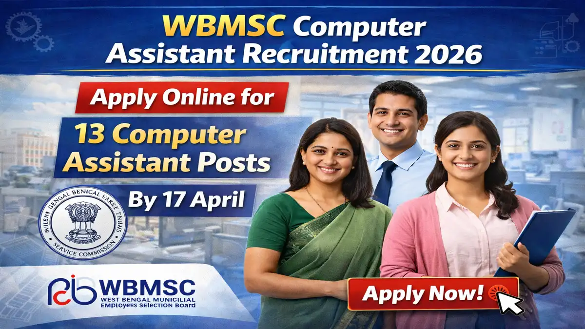 WBMSC Computer Assistant Recruitment 2026