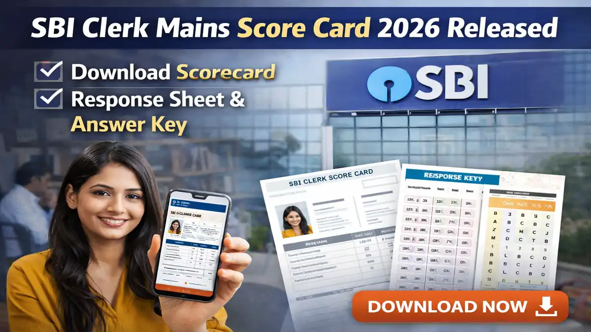 SBI Clerk Mains Score Card 2026