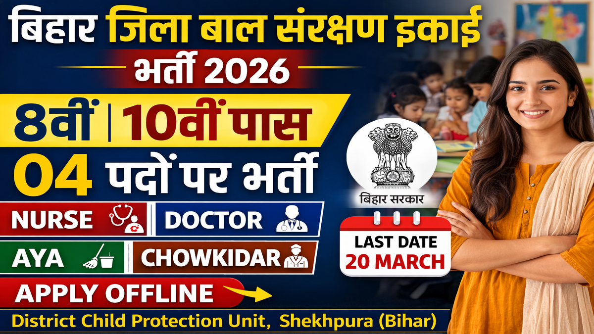 Bihar Jila Bal Sanrakshan Recruitment 2026