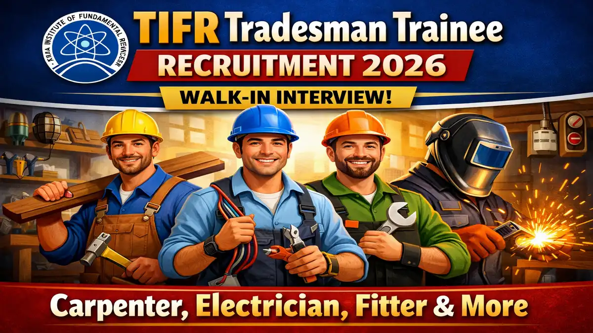 TIFR Tradesman Trainee Recruitment 2026