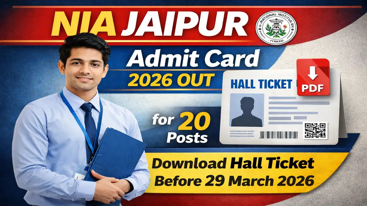 NIA Jaipur Admit Card 2026