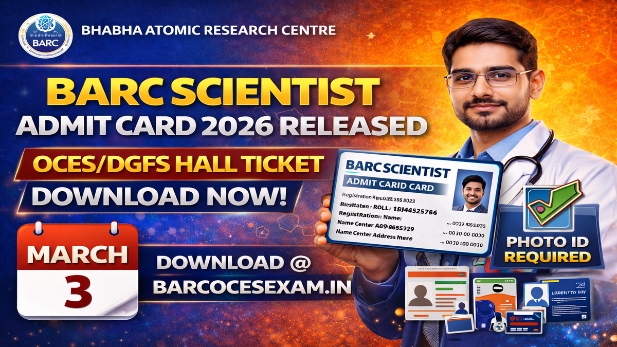 BARC Scientist Admit Card 2026