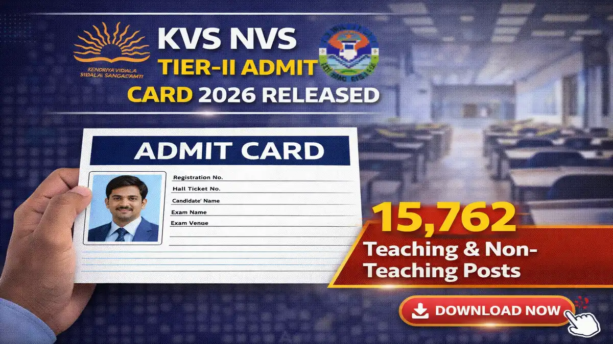 KVS NVS Tier-II Admit Card 2026