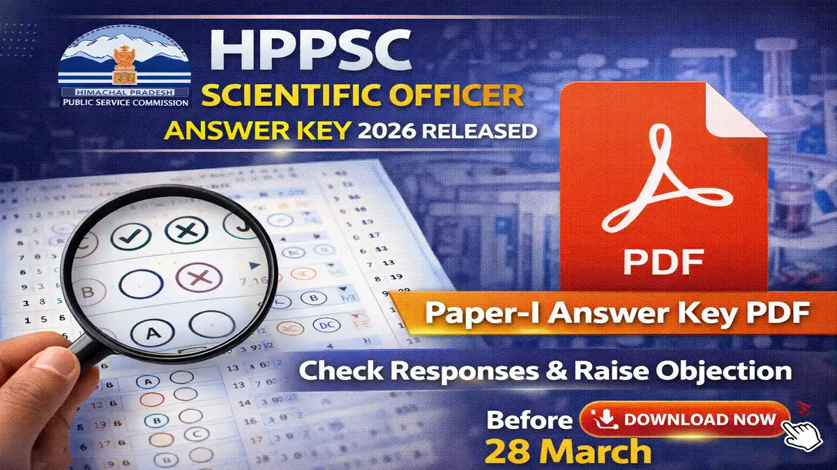 HPPSC Scientific Officer Answer Key 2026 
