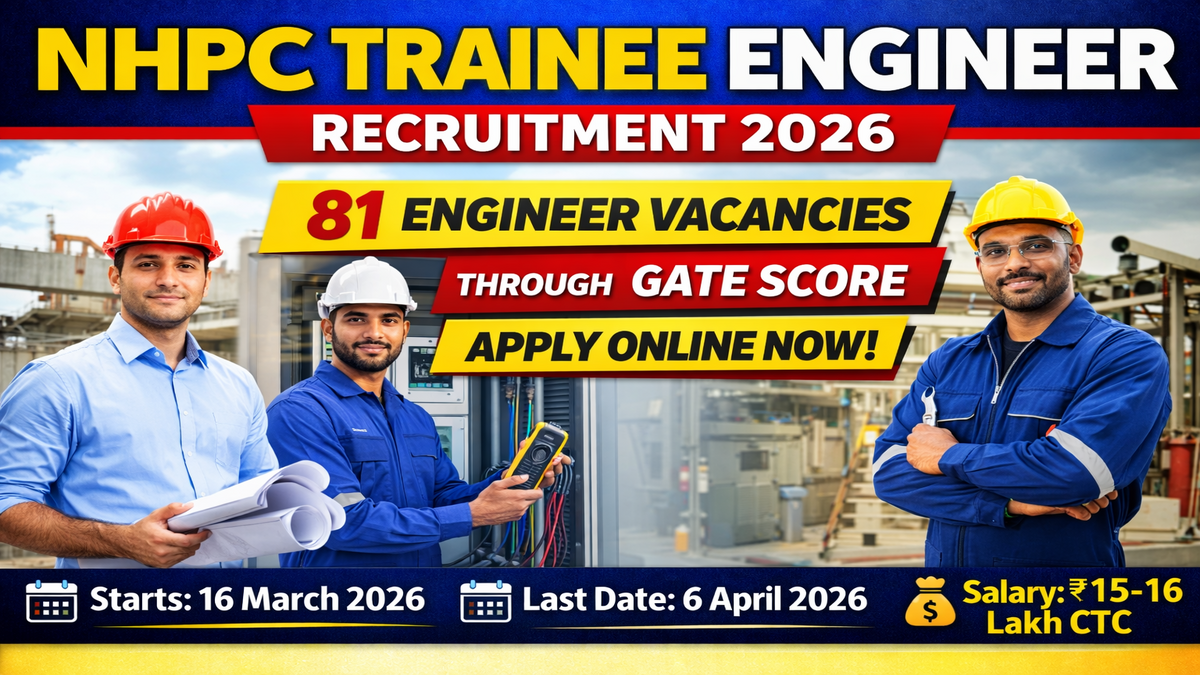 NHPC Trainee Engineer Recruitment 2026