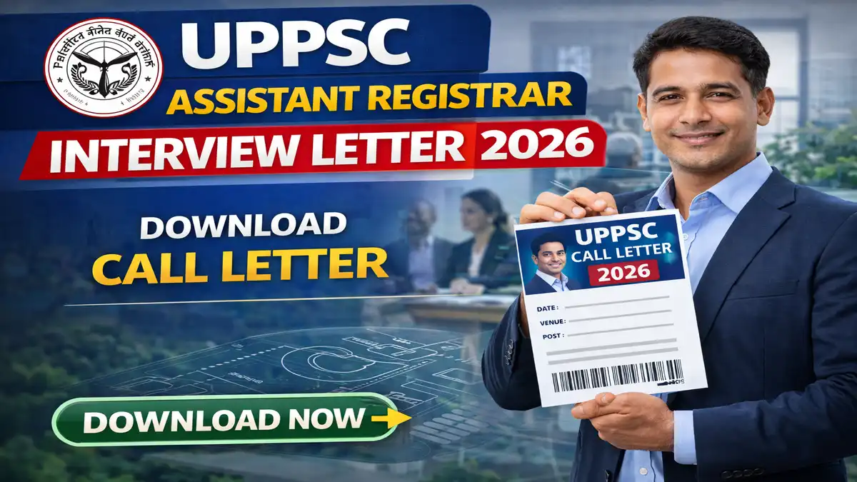 UPPSC Assistant Registrar Interview Letter