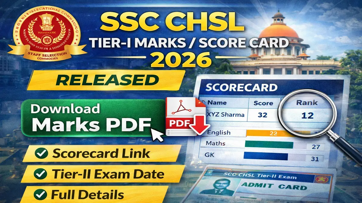 SSC CHSL Tier-I Score Card 2026