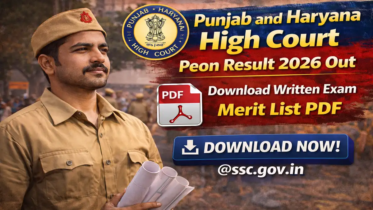Punjab and Haryana High Court Peon Result 2026