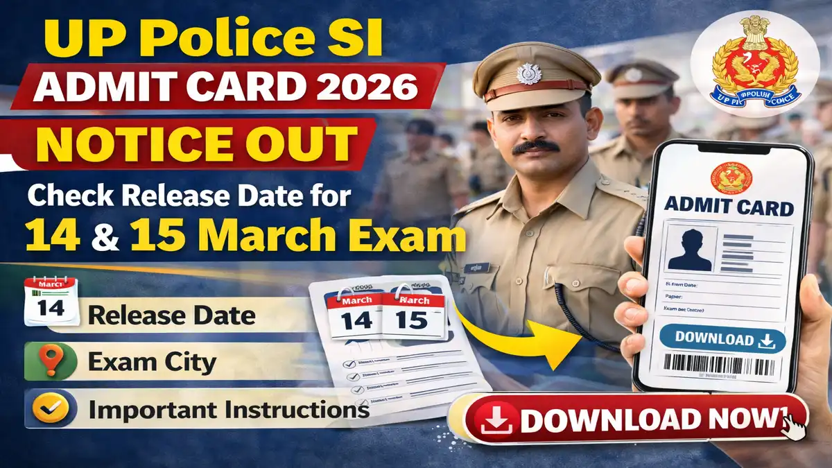 UP Police SI Admit Card 2026
