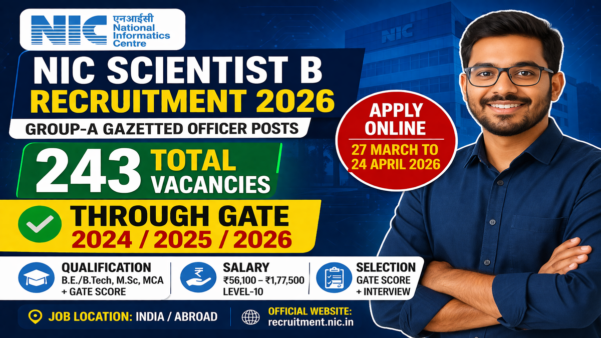 NIC Scientist B Recruitment 2026
