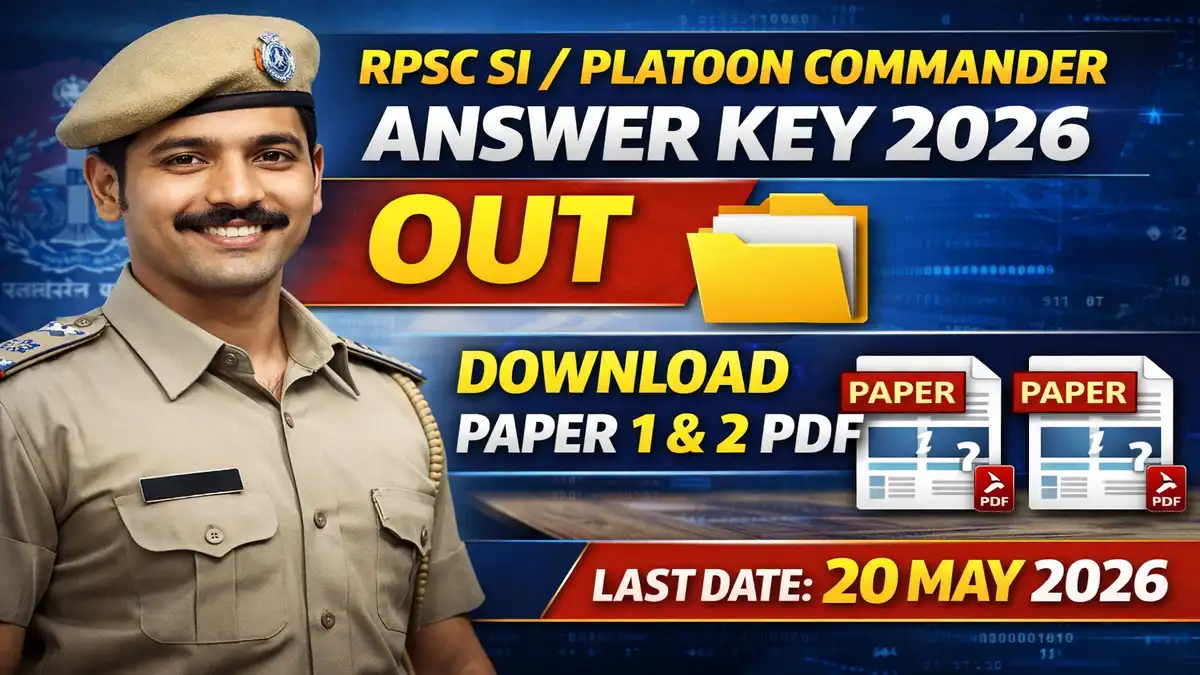 RPSC SI / Platoon Commander Answer Key 2026