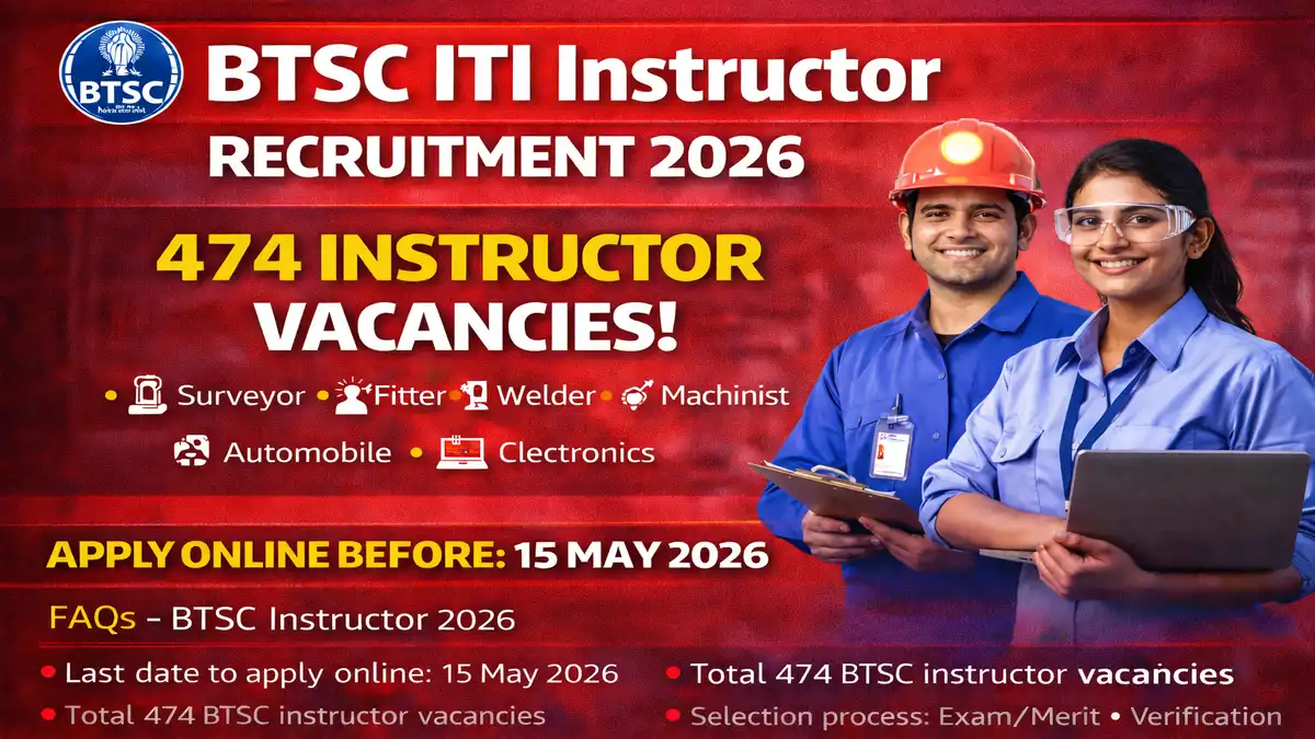 BTSC ITI Instructor Recruitment 2026