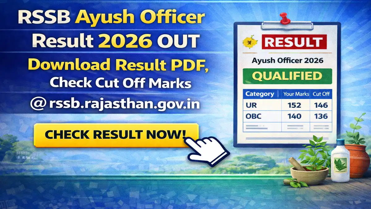 RSSB Ayush Officer Result 2026