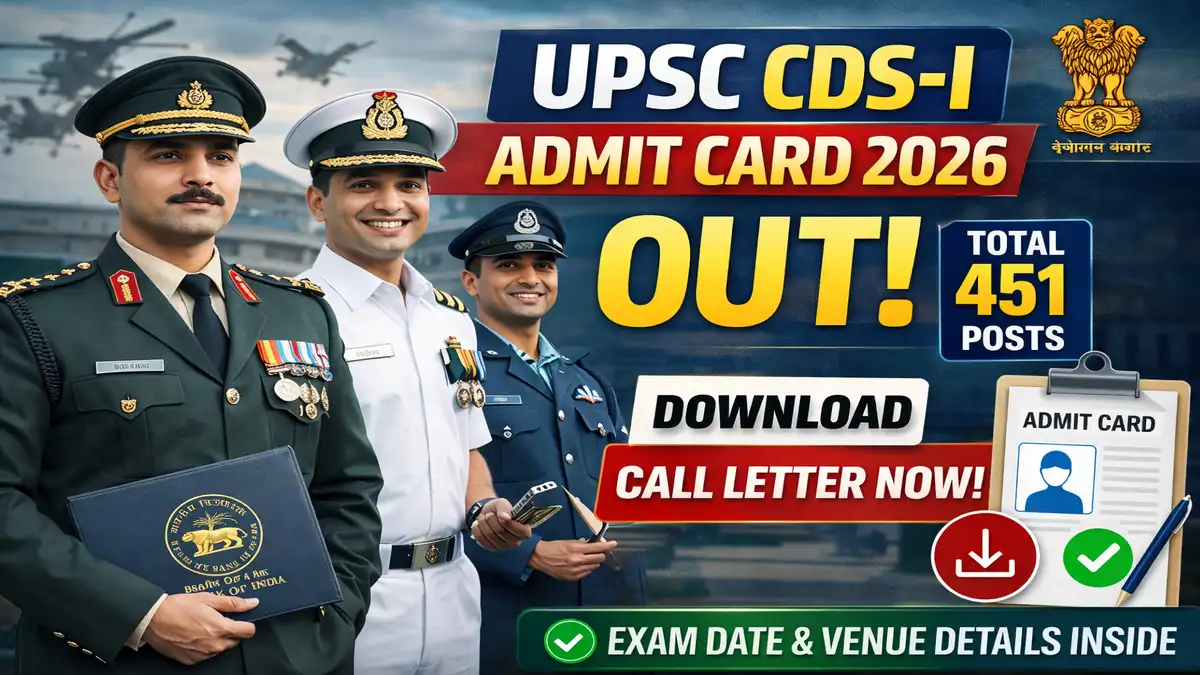 UPSC CDS-I Admit Card 2026