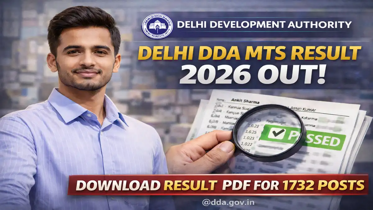 Delhi DDA MTS Result 2026