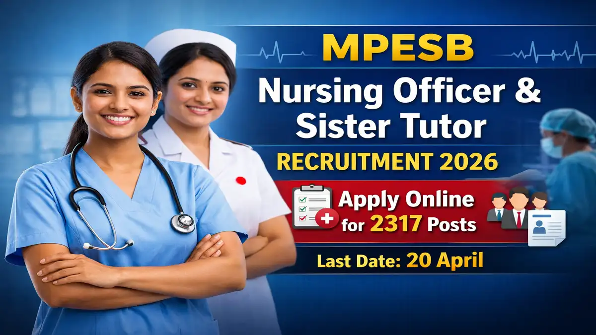 MPESB Nursing Officer & Sister Tutor Recruitment 2026