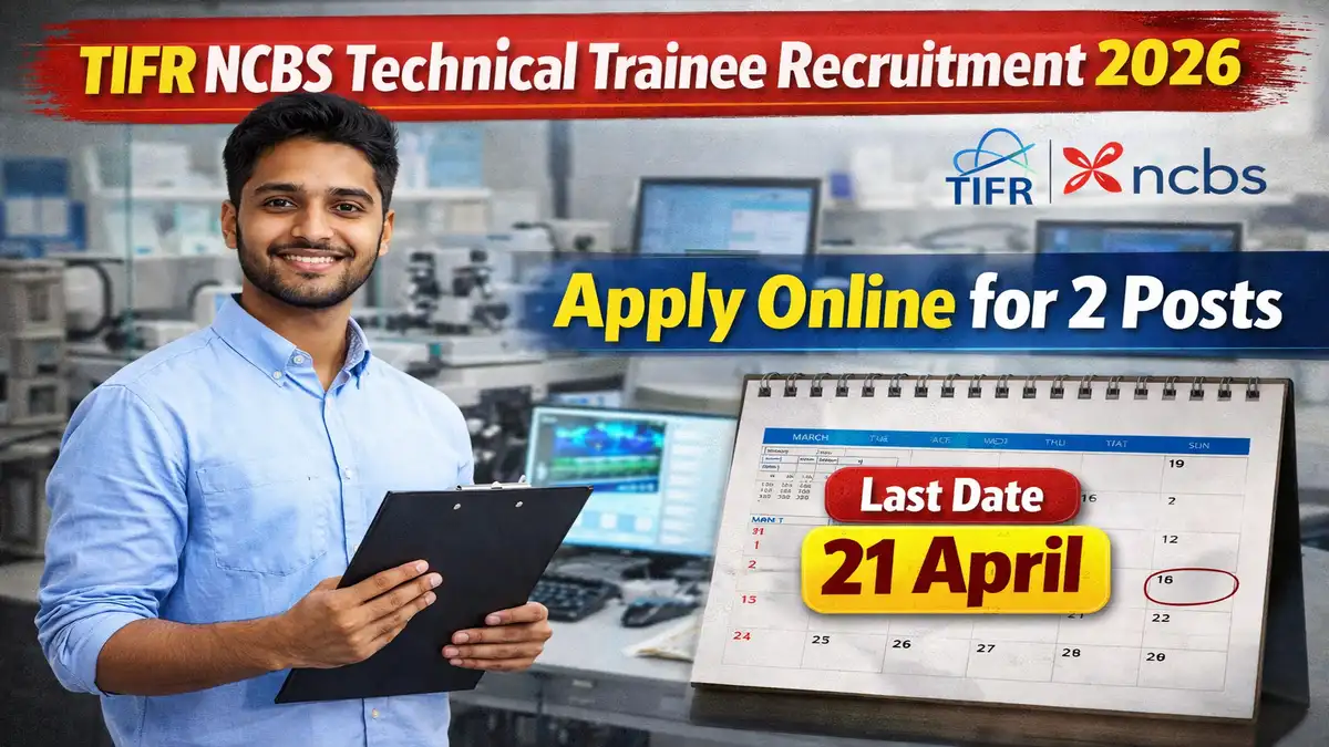 TIFR NCBS Technical Trainee Recruitment 2026
