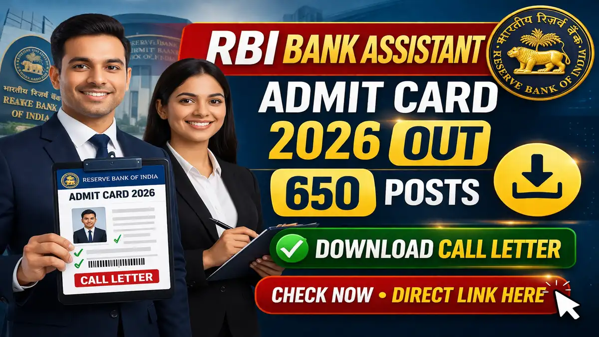 RBI Bank Assistant Admit Card 2026