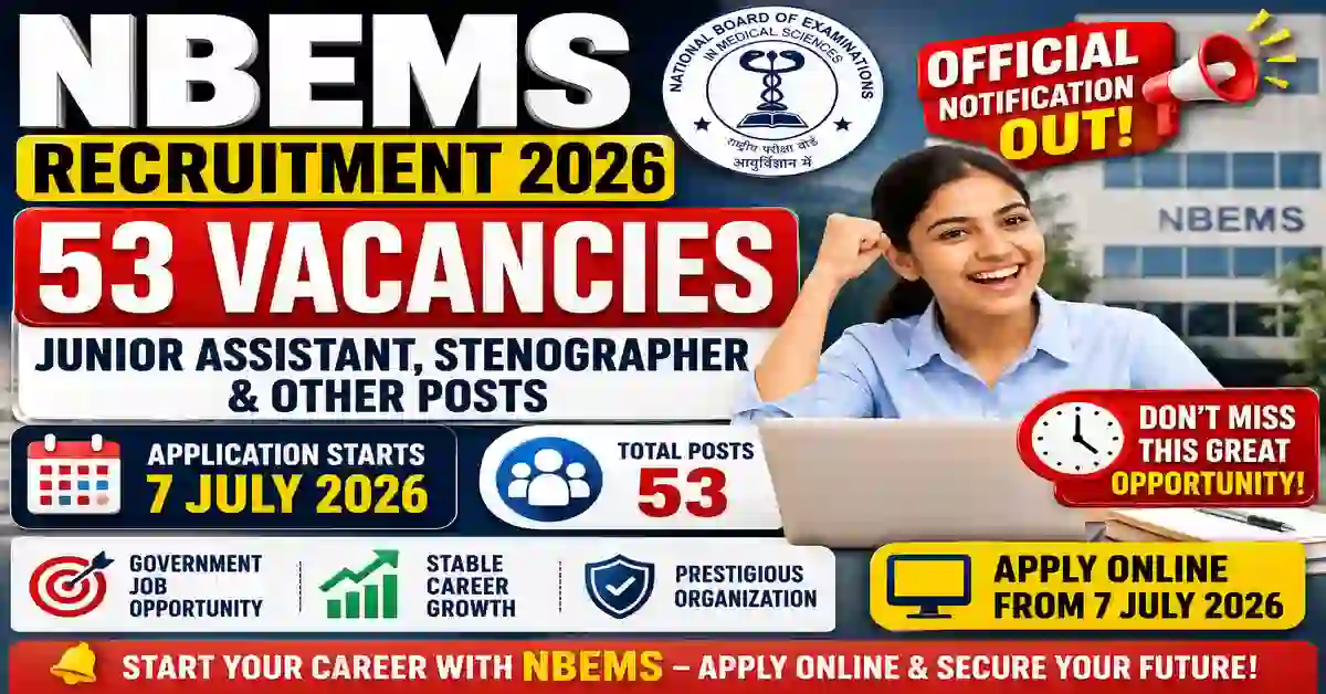 NBEMS Recruitment 2026