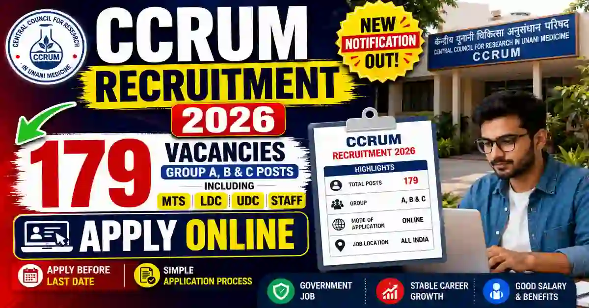 CCRUM Recruitment 2026