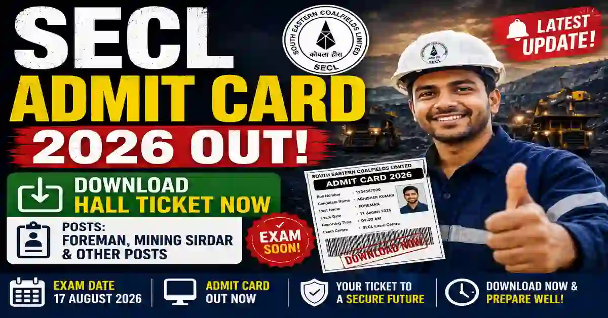 SECL Admit Card 2026