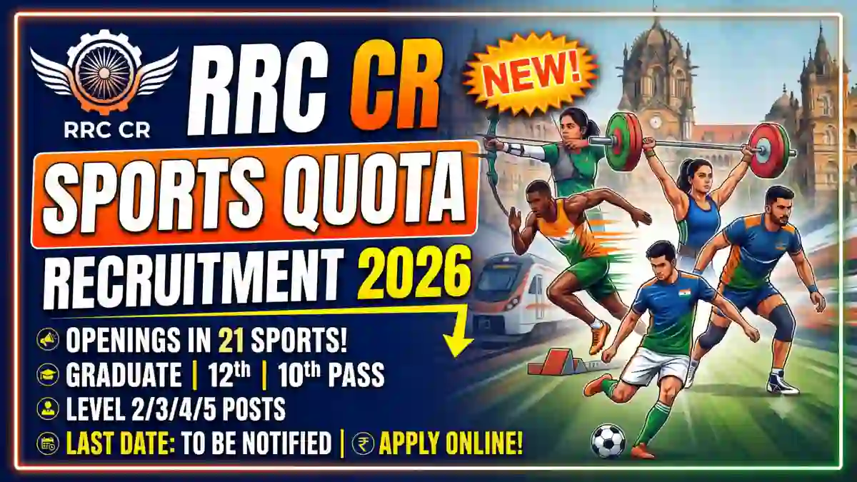 RRC CR Sports Quota Recruitment 2026