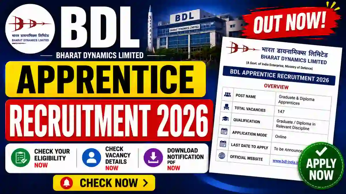 BDL Apprentice Recruitment 2026